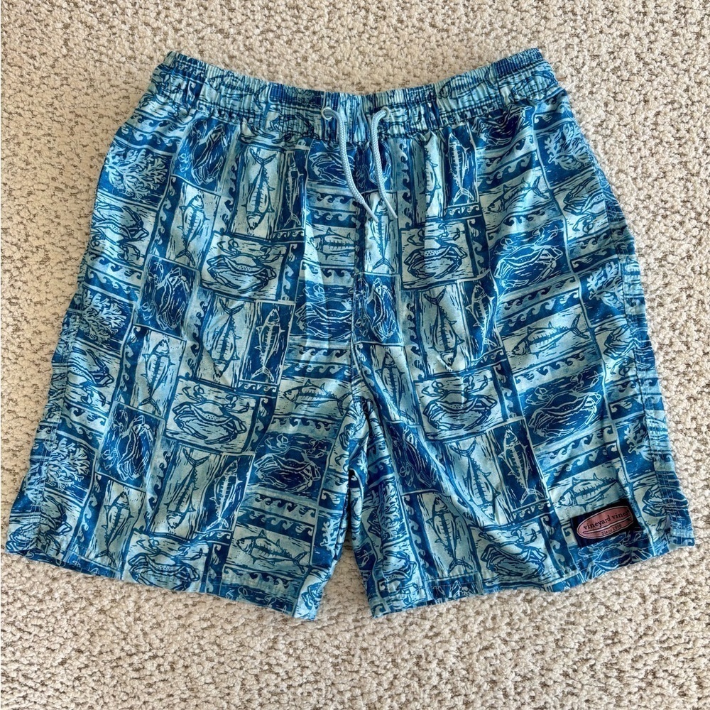 Vineyard Vines, Boys' Printed Chappy Swim Trunks, Size 16